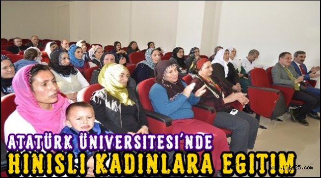 Atatürk Üniversitesi'nde Hınıslı Kadınlara Eğitim