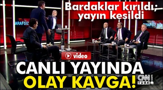 CNN Türk'te Aykut Erdoğdu ile Ayhan Oğan arasında olay kavga