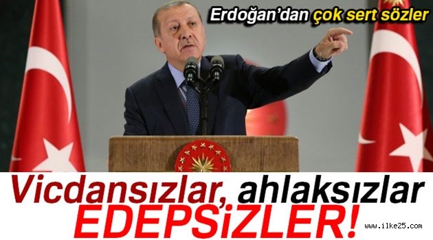 Cumhurbaşkanı Erdoğan: 'Vicdansızlar, ahlaksızlar, edepsizler'