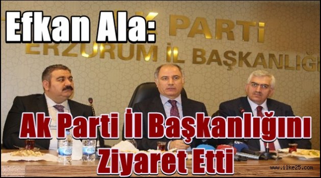 Efkan ALA Ak Parti İl Başkanlığını  Ziyaret Etti