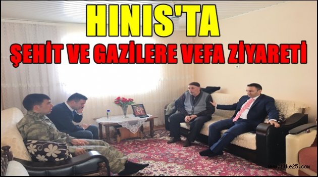 HINIS'TA ŞEHİT VE GAZİLERE VEFA ZİYARETİ