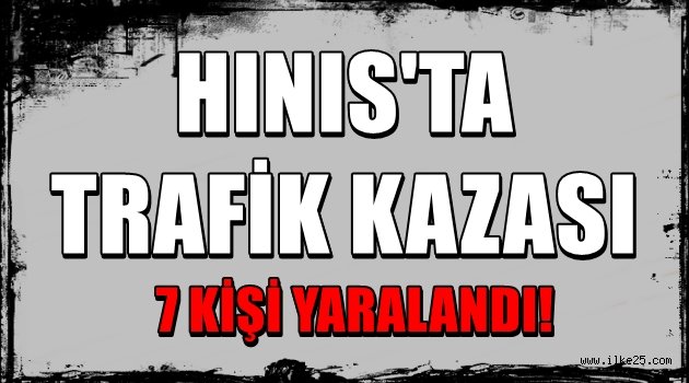 Hınıs'ta Trafik Kazası..