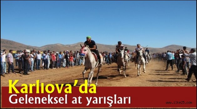 Karlıova'da geleneksel at yarışları