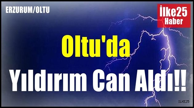 Oltu'da Yıldırım Can Aldı!!