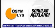 Ösym, Lys Soru ve Cevaplarını Açıkladı!